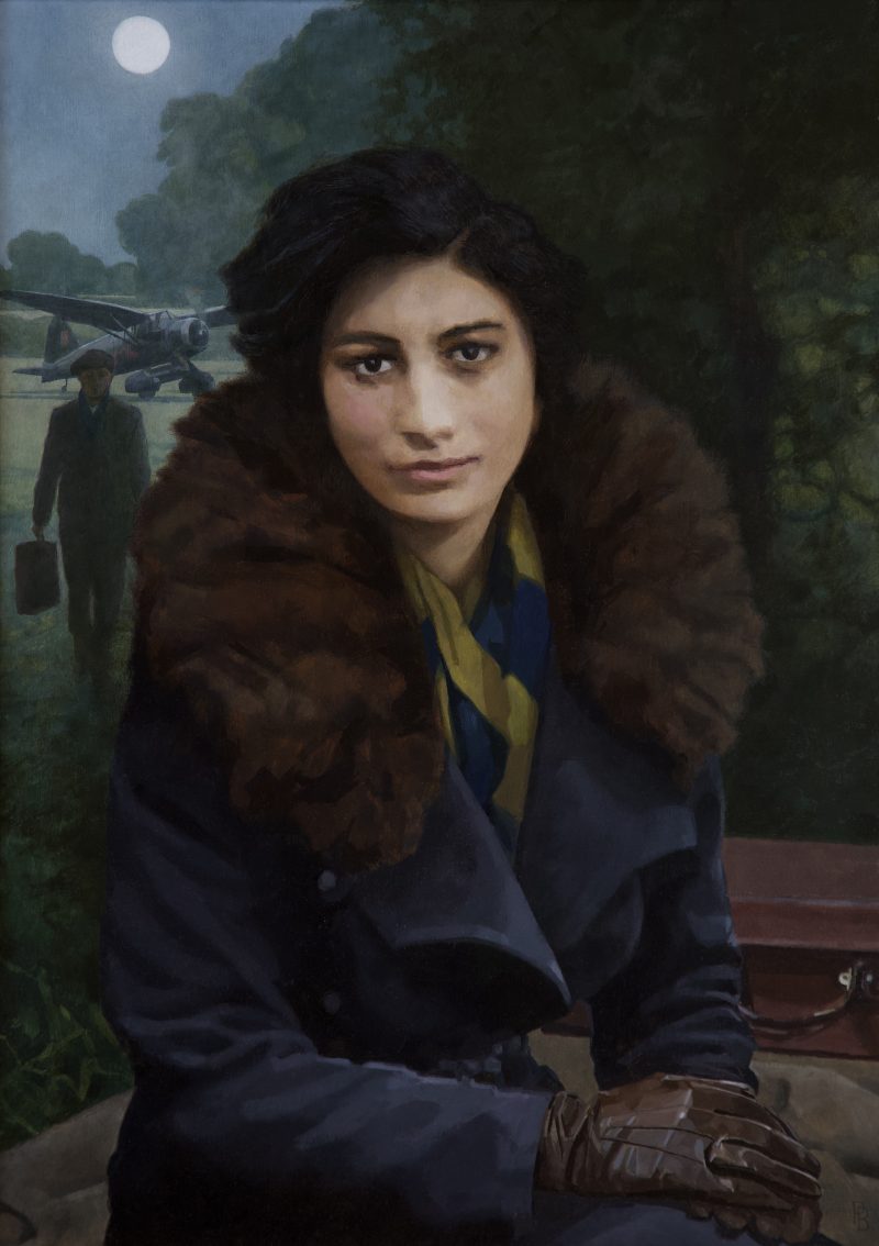 <p>Noor Inayat Khan, GC, WRAF (codename Madeline) 1914 – 1944 (posthumous portrait) Oil. 70cm x 50cm.</p>
